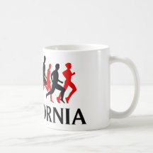 I RUN CALIFORNIA COFFEE MUGS