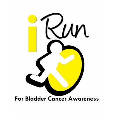 I Run For Bladder Cancer Awareness t-shirts
