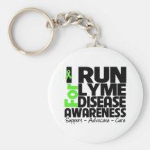 I Run For Lyme Disease Awareness Key Chain