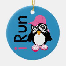 i Run Penguin Ornaments