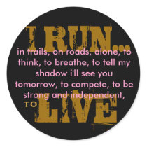 I RUN... STICKERS