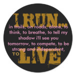 I RUN... STICKERS