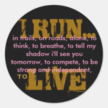 I RUN... STICKERS