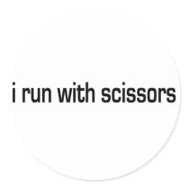 I Run With Scissors stickers by worldsfair I Run With Scissors stickers