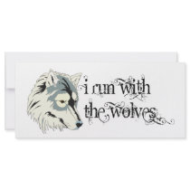 I Run With The Wolves -- Vampires Rack Card Design