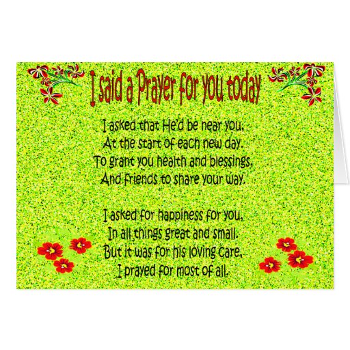 I said a prayer for you today stationery note card | Zazzle
