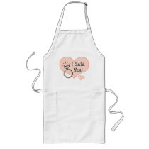 I Said Yes Engagement Bridal Apron by WeddingTeesGifts I Said Yes Engagement Bridal Apron