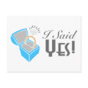 I Said Yes! (Engagement Ring Box) postcards by LushLaundry I Said Yes! (Engagement Ring Box) postcards