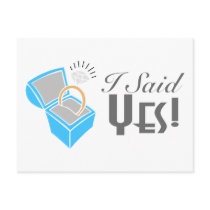 I Said Yes! (Engagement Ring Box) postcards