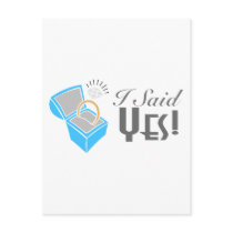 I Said Yes! (Engagement Ring Box) postcards