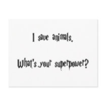 I Save Animals Postcard