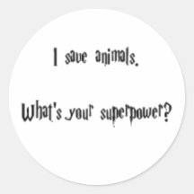 I Save Animals Stickers