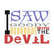 I Saw Goody Osbourne w/ The Devil Post Cards