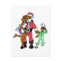 I saw mommy kiss the santa claus postcards by Chocolate_honeybee I saw mommy kiss the santa claus postcards