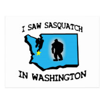 I Saw Sasquatch In Washington Postcards