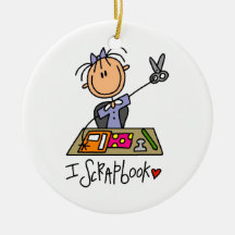 I Scrapbook Ornament