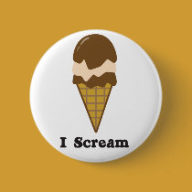 I Scream for Ice Cream buttons
