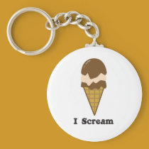 I Scream for Ice Cream keychains