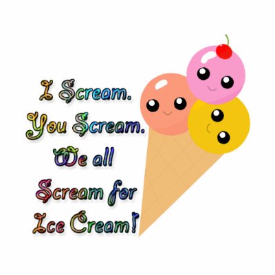 I Scream for Ice Cream Cut Outs by cutespot