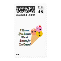 I Scream for Ice Cream Postage Stamp