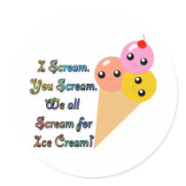 I Scream for Ice Cream stickers by cutespot I Scream for Ice Cream stickers