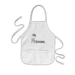 I Scream Ice Cream Cone B&W aprons