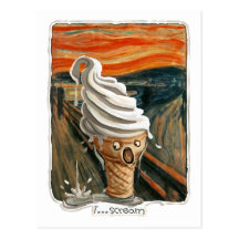 I Scream Ice cream Postcards