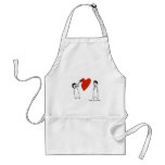 I see a white wall apron