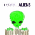 I See ALIENS! golf shirt
