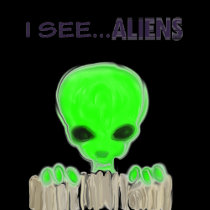 I See ALIENS! golf shirt