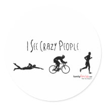 I See Crazy People Round Stickers