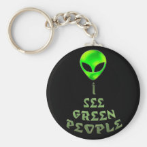 I See Green People Key Chain
