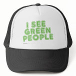 I See Green People - St Patricks Day Irish Ghost Trucker Hats