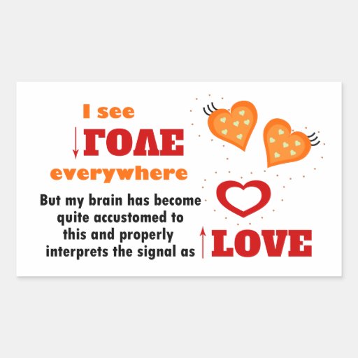 I see love everywhere rectangle sticker