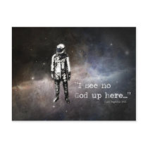 I see no god up here post cards