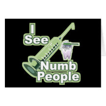 I See Numb People Greeting Cards