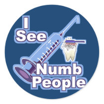 I See Numb People Stickers
