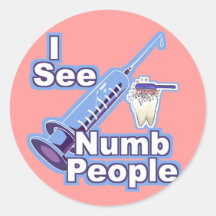 I See Numb People Stickers
