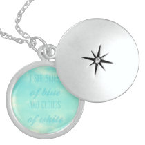 skies, blue, cloud, art, inspire, dream, quotations, white, motivational, happiness, sky, cool, quote, spiritual, dreams, travel, music, necklace, Necklace with custom graphic design