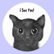 I See You! Jin-Jin Black Cat Sticker stickers