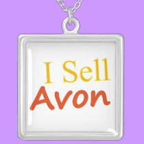 I Sell Avon White Background necklaces