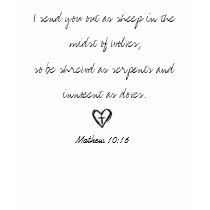 I send you out as sheep... t-shirts