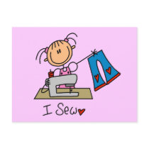I Sew T-shirts and Gifts postcards by stick_figures I Sew T-shirts and Gifts postcards