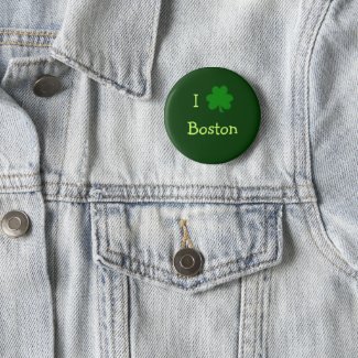 I Shamrock Boston Button button