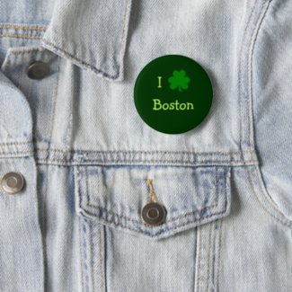 I Shamrock Boston Button button