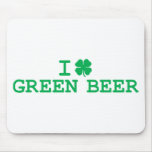 I Shamrock (Love) Green Beer Mousepads