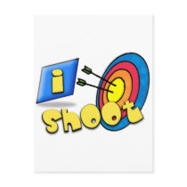I Shoot ARCHERY postcards by sportsstuff I Shoot ARCHERY postcards