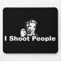 I Shoot People Black mousepads by TheFamousLabel I Shoot People Black mousepads