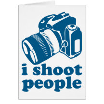 I Shoot People - Blue Greeting Cards