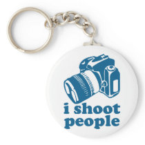 I Shoot People - Blue Key Chain